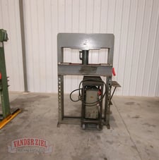 55 Ton, H-Frame press, 36" btwn uprights, 0"-24" ram to table, 3" table height adjustment