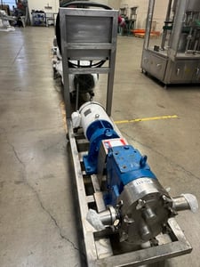 Waukesha #60, positive displacement pump, 2-1/2" dia. inlet/outlet with sanitary tri-clamp fittings, 10 HP