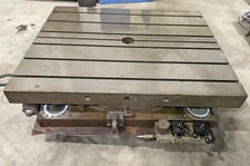 48" x 60" Giddings & Lewis, Hydrostatic lift rotary index table, new clamp bladders & air valves
