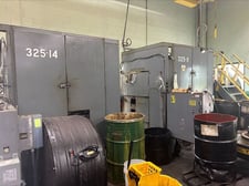 U.S. Baird #325, transfer press, 2.5" stroke, 9 op die set, 2 row oscillating stagger feed, Minster air