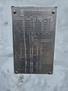 8400/10500 kVA, 69000 Delta Primary, 13090 Wye Secondary, Ferranti-Packard Substation