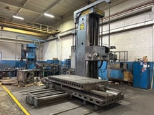 6" Giddings & Lewis #H6-T, table type horizontal boring mill, 60" x120" T-slotted table, 40 HP, 3-Axis