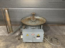Wafios #AHL-41D, wire payoff, 42" plate diameter, 0-80 RPM, 3300 lb. load capacity, 2003