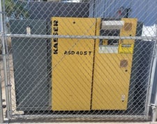 106 cfm, 217 psi, Kaeser #ASD-40S-T, rotary screw air compressor, 40 HP, 2011
