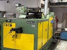 3/8" x 3.14" Asahi Okuma #AOT-10B, 2-die 2-blow cold header, spare punch blocks, die block