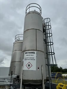 4000 gallon KE Fabricating, 316L Stainless Steel tank, 72" dia. x 204", dish top & bottom, 2015, S47217