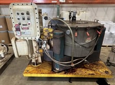 40" x 20" Ketema, Hastelloy basket centrifuge, 50 HP electric drive, 90 lb/cu ft, S47219