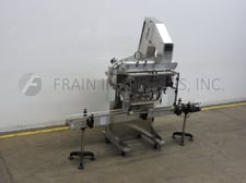 SureKap #SK6000-BF6, automatic, inline, Stainless Steel, 3 station, 6 spindle roll over conveyor capper &