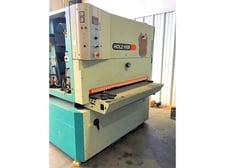 54" x 75" Kundig #Duplex-53-RC-E, wide belt sander, 2-head, 52" drum, 19-45 FPM, 35" passline, 2004