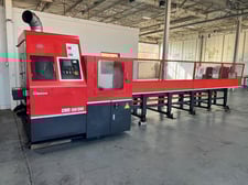 6" Amada #CMB-150, fully automatic circular carbide saw, mist coolant, chip conveyor, Mitsubishi PLC Control