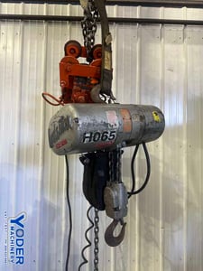 2 Ton, Cm #Loadstar, hoist with power trolley, 10' lift height, 4 button pendant, 8 FPM