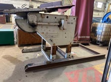 10000 lb. Aronson #HD-100CS, welding positioner, 48" x48" table, 135° tilt table, jog Control, 1977