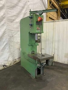 30 Ton, Wilson K.r. #DCF-SA, hydraulic C-frame press, 18" stroke, 22" x38" bed, 10 HP, 1977