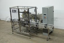E-Pak, 4-head, inline, Stainless Steel gear pump filler, Bimba indexing system, AB PLC