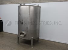 4000 gallon Mueller, 304 Stainless Steel, single wall tank, 92" dia. x 160" deep w/128" straight wall, dome