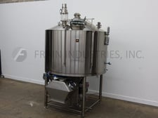 NSI Newlands #LT-30B, 40 BBL, 304 Stainless Steel, cone top insulated tank, 96" ID x 63" straight wall, flat