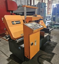 16.5" x 16.5" Cosen #C-420NC, horizontal band saw, hydraulic double column, coolant, bundling, 2012