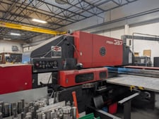 33 Ton, Amada #Pega-357, CNC turret punch, 50" x 72" sheet, 58 station, 2 automatic index, Amadan 04PC, ball