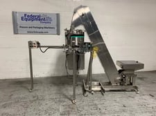 Hoppmann #FT-15, capsule count/batch feed system, 150 caps/min, Hoppmann LB3 variant elevating prefeeder