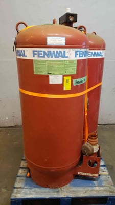 735 lbs. Fenwal, Fire Suppression Tank, FM-200 Agent, 130 F max temp., 360 psig @ 70 F