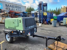 185 cfm, 125 psi, Sullair #185DPQJD, rotary screw air compressor, trailer mounted, 2003