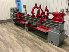 21" x 132" Summit, engine lathe, 12-1/2" swing over cross slide, 3 & 4-jaw chuck, taper attachment, 7.5 HP