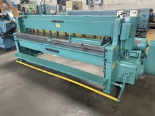 10 gauge x 8' Wysong #1296, power squaring shear, 12 hold downs, 60 SPM