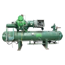 250 HP Frick #RWF-177-S, rotary screw compressor, 460 V., Frick SGC2313, R-717, 300 psig, 2001