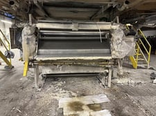 Black Clawson, 62" air knife coater with Meyer rod assembly, 10.5" roll diameter, doctor blade