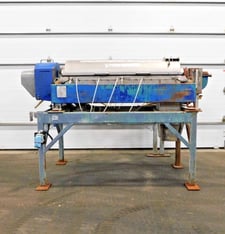 13.89" Alfa-Laval #NX418B-31G, decanter centrifuge, 4000 RPM max, 1.8 KG/DM3