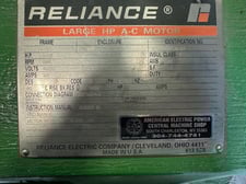 1250 HP 894 RPM Reliance, Frame 7111S, weather protected enclosure type 1, SB, 1.15 service factor, 2300/4000
