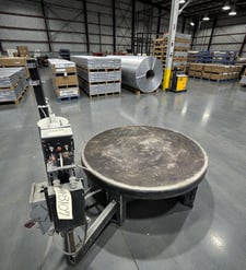 5000 lb. Press Room Equipment #CR5052, Pallet Uncoiler, 40" width, 60" outside dimensions, 52" diameter