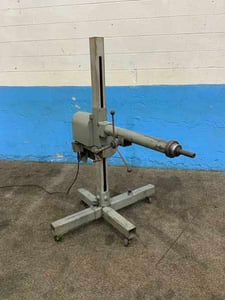 Portable horizontal drill, 3-3/4" spindle diameter, 6" spindle travel, 28" vertical travel, 3/4 HP