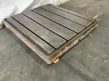 62" x 55" x 5-1/2", T-slotted floor plate