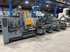 53" x 204" Poreba #TR135B2/5M, engine lathe, 41" swing over cross slide, inch/metric, 4-jaw 39.5" chuck, 1994