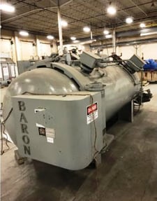 48" x 132" Melco #CA411, composite autoclave, 350 psi, 650°F, Allen-Bradley Bradley CompactLogix PLC, 1978