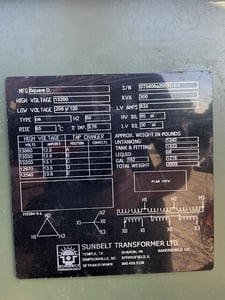 300 KVA 13200 Delta Primary, 208Y/120 Secondary, 3 phase, Padmount Transformer