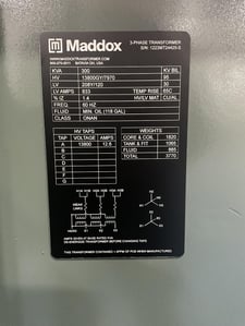 300 KVA 13800GY/7970 Primary, 208Y/120 Secondary, 3 phase, Padmount Transformer, Ready To Ship