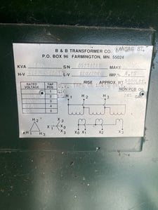 500 KVA 12470 Delta Primary, 120/208 Secondary, 3 phase, Padmount Transformer