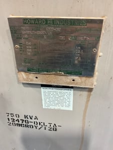 750 KVA 12470 Delta Primary, 208GY/120 Secondary, 3 phase, Padmount Transformer