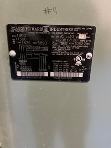 1000 KVA 11500 Delta Primary, 208Y/120 Secondary, 3 phase, Padmount Transformer