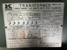 1000 KVA 13200 Delta Primary, 208Y/120 Secondary, 3 phase, Padmount Transformer