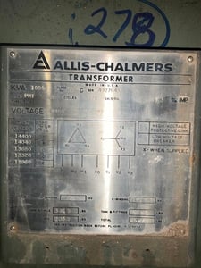 1000 KVA 14400 Delta Primary, 480Y/277 Secondary, 3 phase, Padmount Transformer