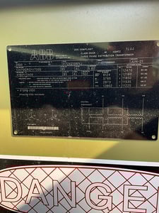 2000 KVA 12470GY/7200 Primary, 4160Y/2400 Secondary, 3 phase, Padmount Transformer
