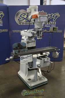 Birmingham #BPV-949, vertical mill, 9" x49"tbl., 35.5"X, 33" Y, 13.25"Z, R-8, 2-Axis digital read out, table