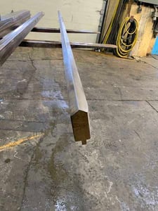 150" L, Male press brake die, 1-3/4" die width, 3-3/4" die height, 1/2" tang