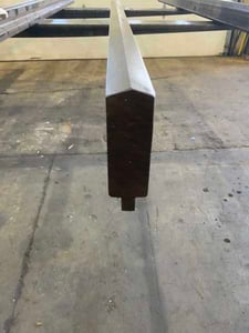 151" L, Male press brake die, 1-5/8" die width, 3-3/4" die height, 1/2" tang