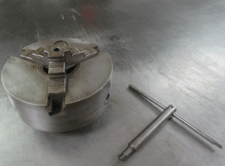 7-1/2" 3-Jaw independent steel lathe chuck with LO back (YMC)