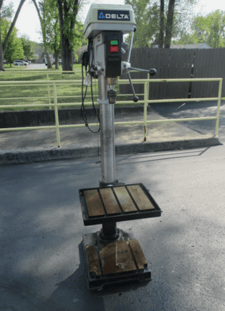 20" Delta #70-200, step pulley drill press, 16" x13.5" working surface, 1 HP, #3MT, 115 V., 1 phase