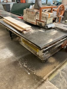 Mattison #404, Straight Line Rip Saw, 20HP, 3600 RPM, 14" diameter max. saw blade capacity, 1-1/2" diameter